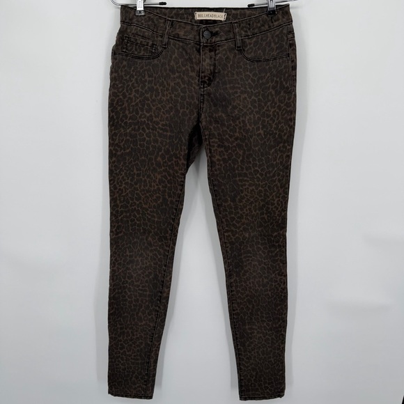 Bullhead Pants - Bullhead Low Rise Leopard Print Skinny Jeans